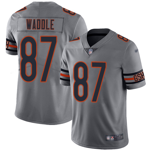 Chicago Bears Limited Silver Men Tom Waddle Jersey NFL Football #87 Inverted Legend->youth nfl jersey->Youth Jersey